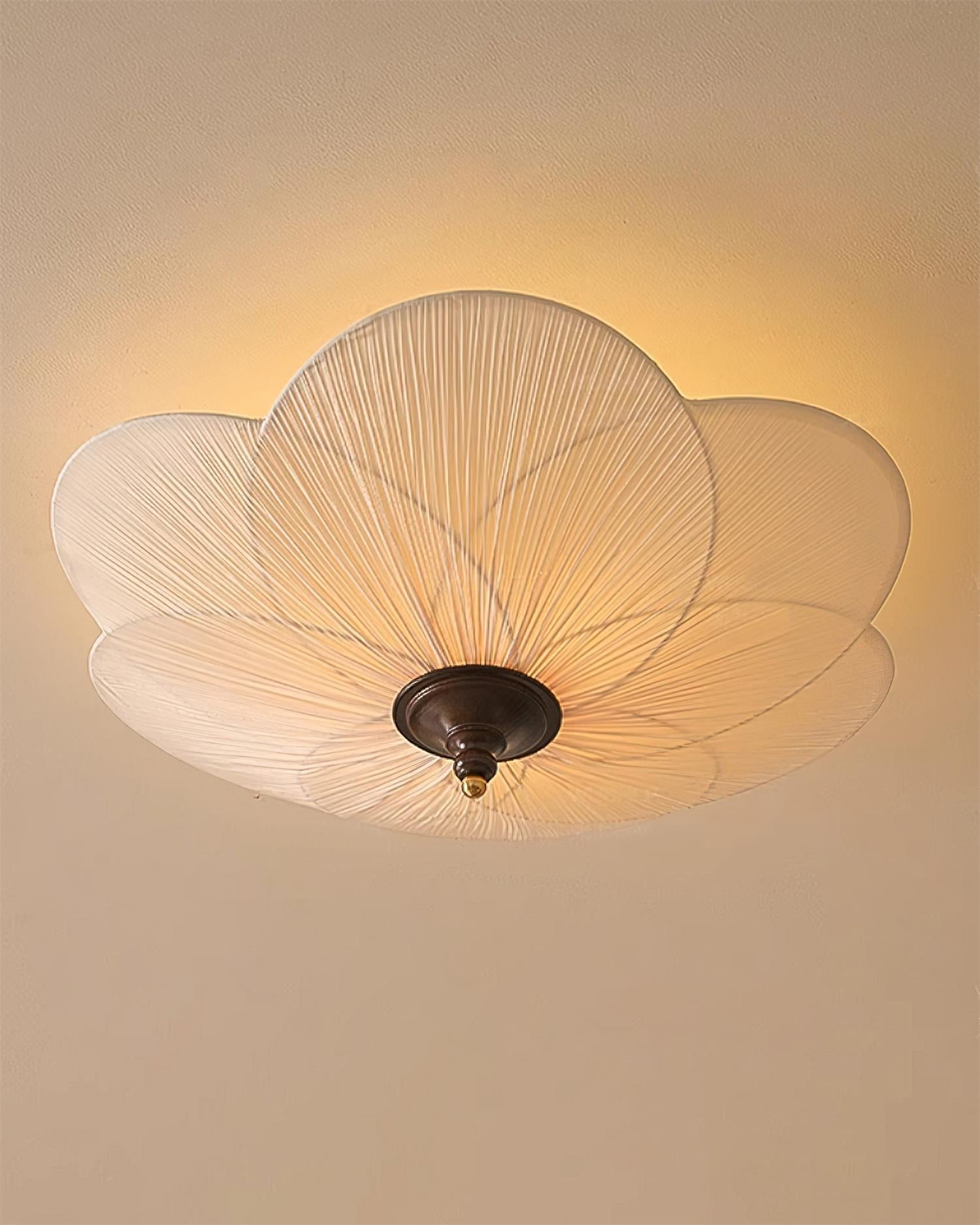 Nira Petal-Inspired Flush Mount Ceiling Light-Neutral Decor