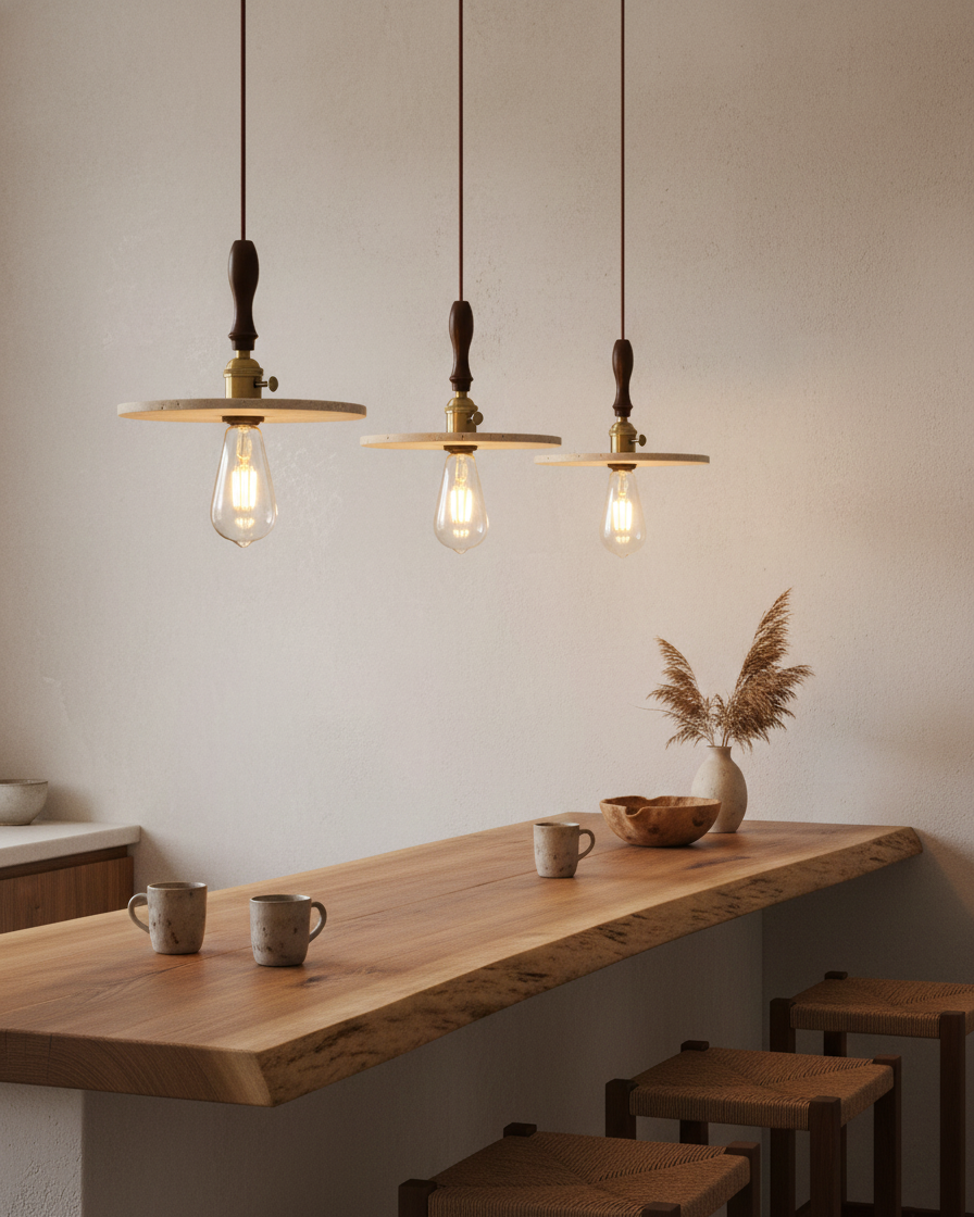 Elowen Travertine Pendant Lamp