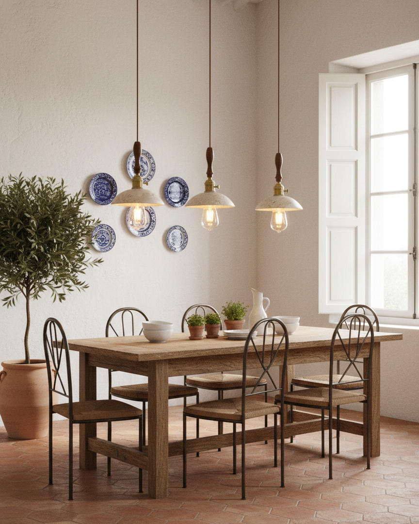 Elowen Travertine Pendant Lamp