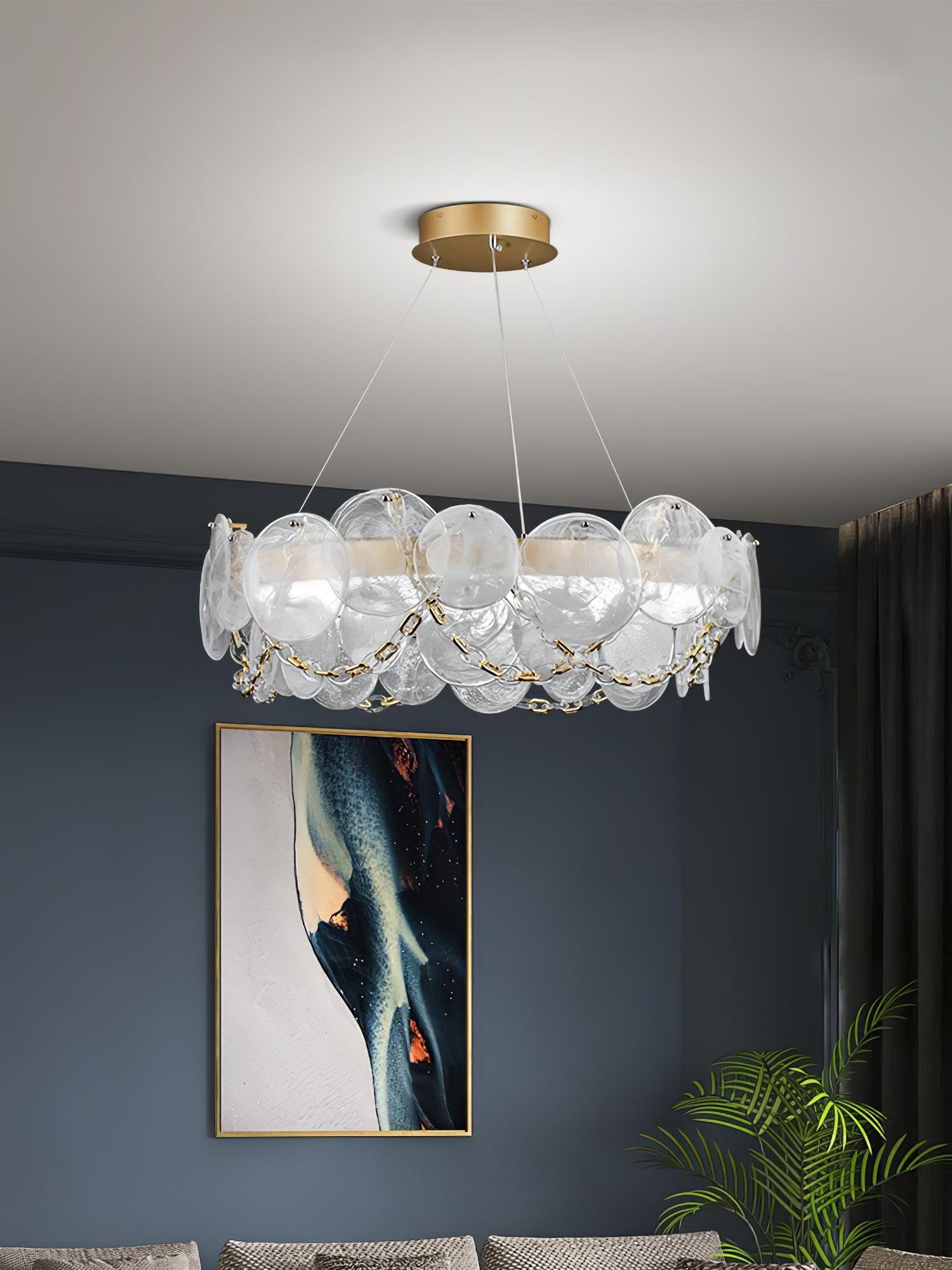 Ruby Luxury Glass Chandelier-Neutral Decor