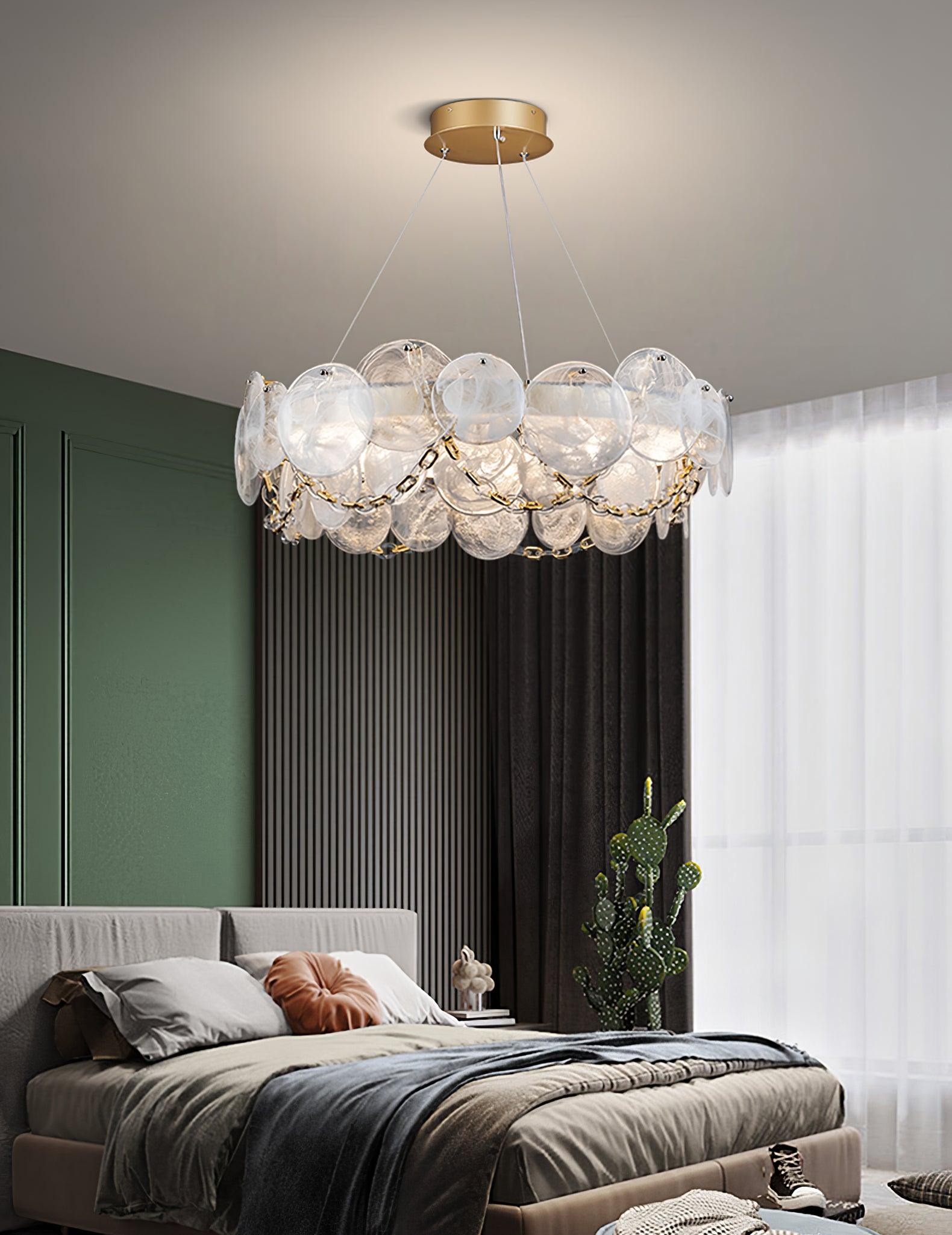 Ruby Luxury Glass Chandelier-Neutral Decor