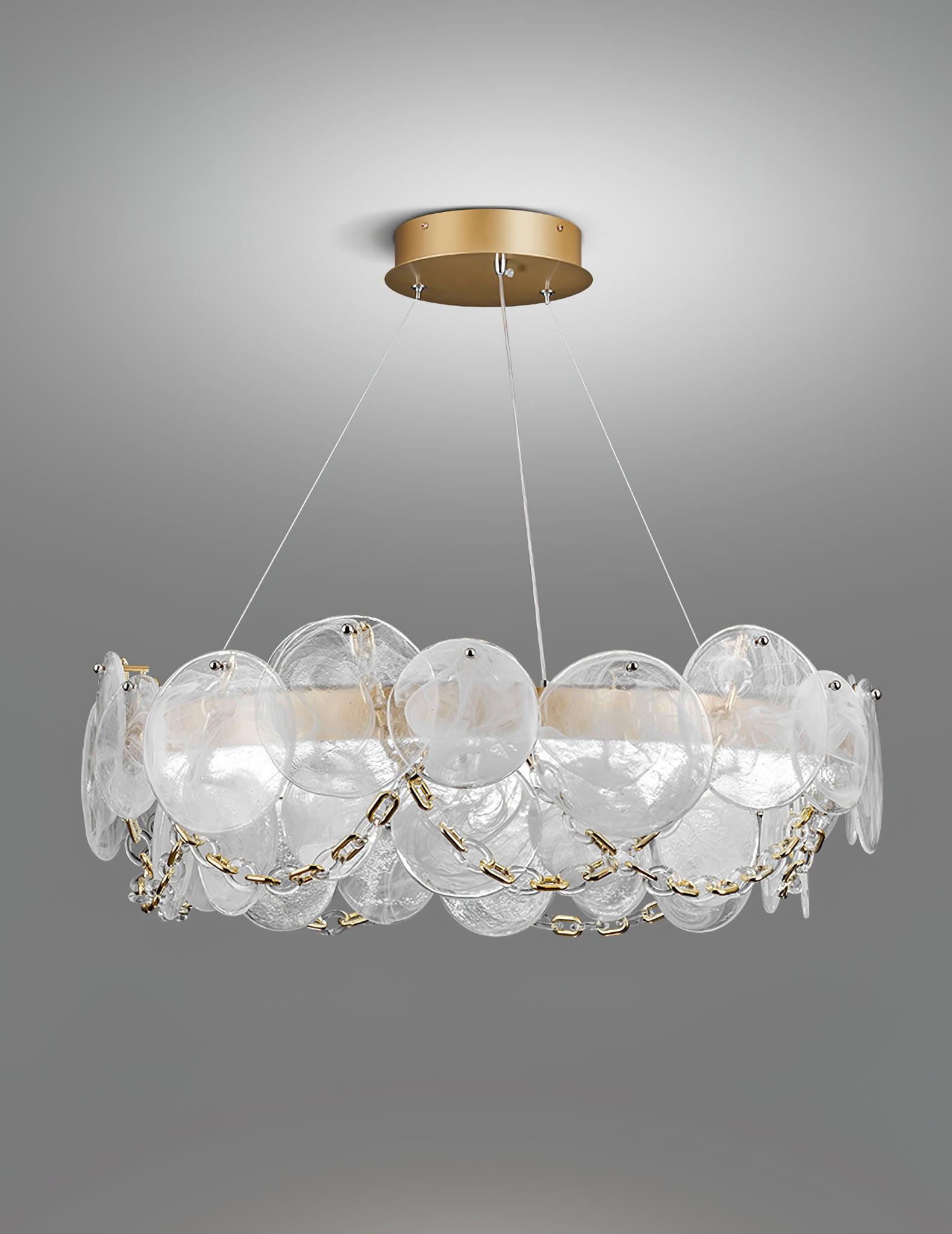Ruby Luxury Glass Chandelier-Neutral Decor
