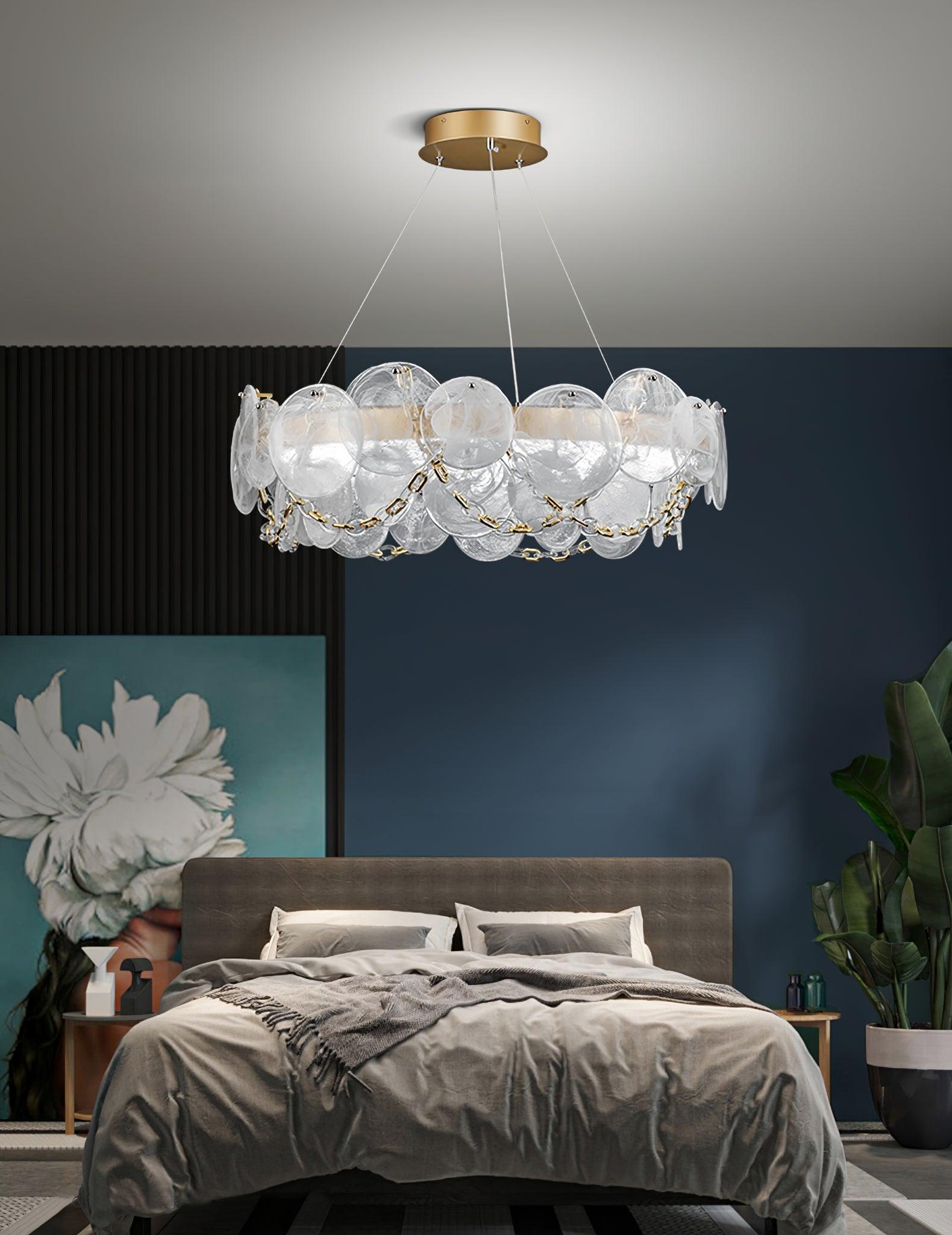 Ruby Luxury Glass Chandelier-Neutral Decor