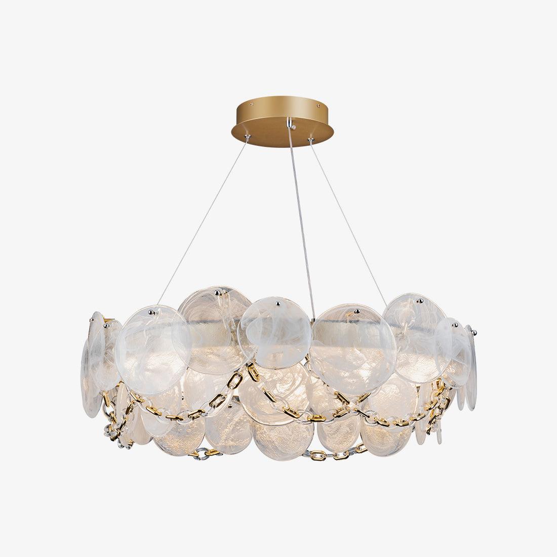 Ruby Luxury Glass Chandelier-Neutral Decor