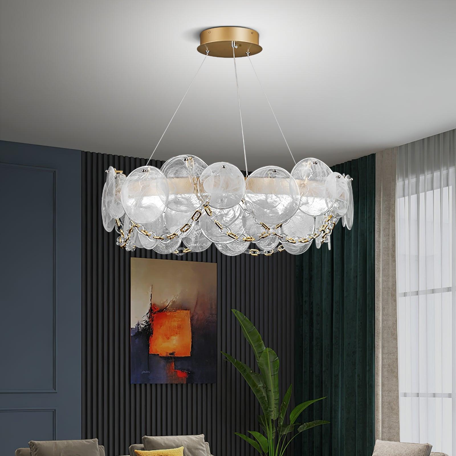 Ruby Luxury Glass Chandelier-Neutral Decor