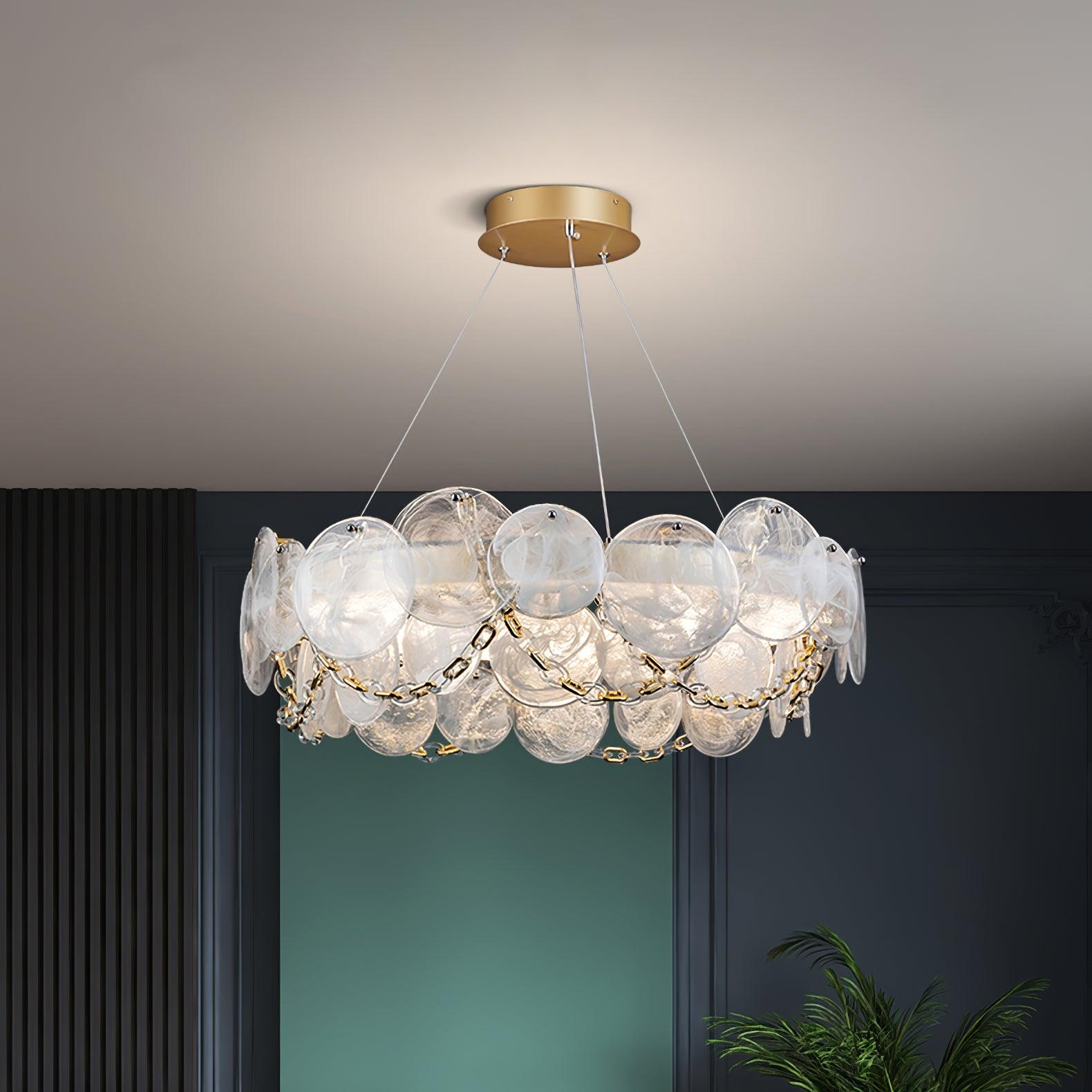 Ruby Luxury Glass Chandelier-Neutral Decor