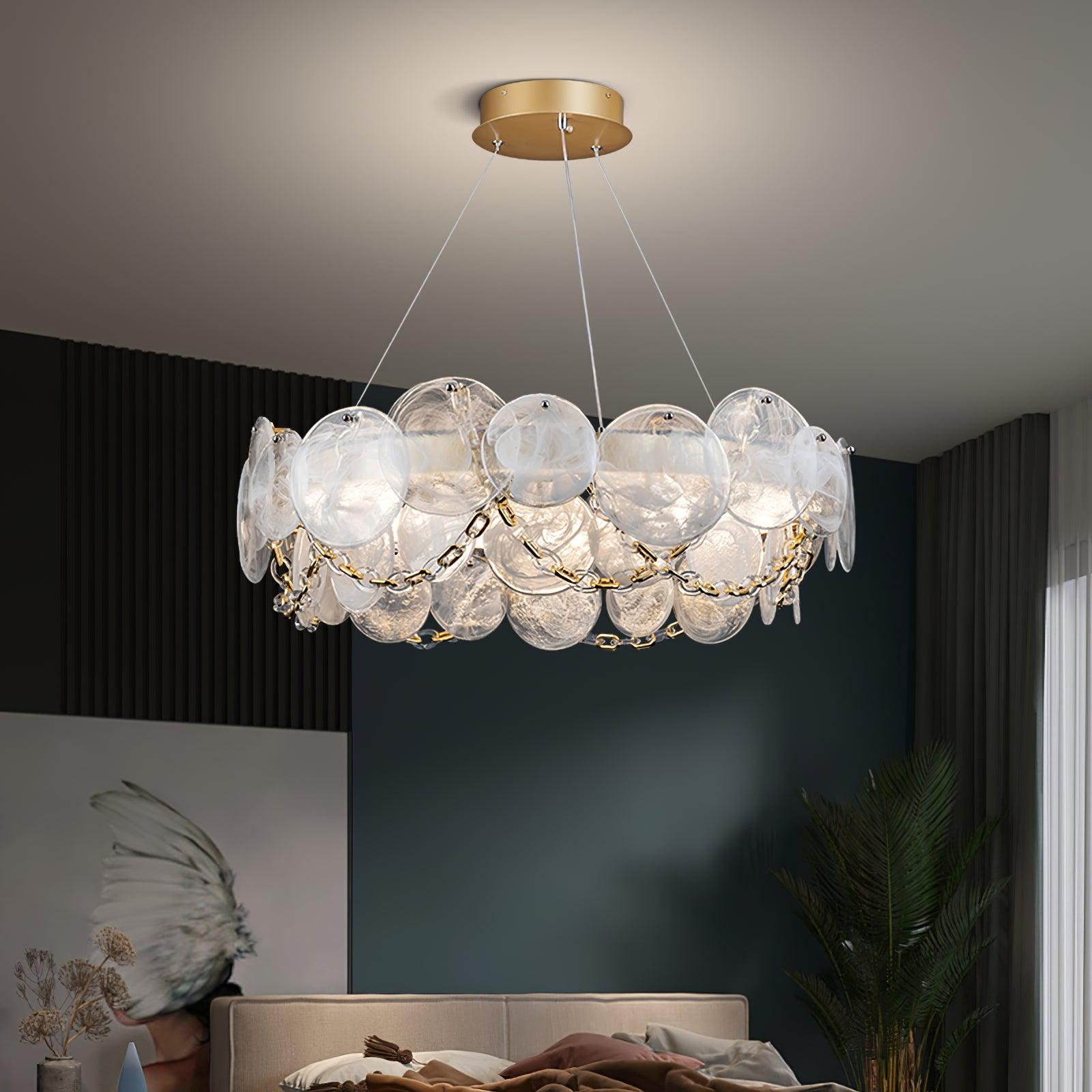 Ruby Luxury Glass Chandelier-Neutral Decor