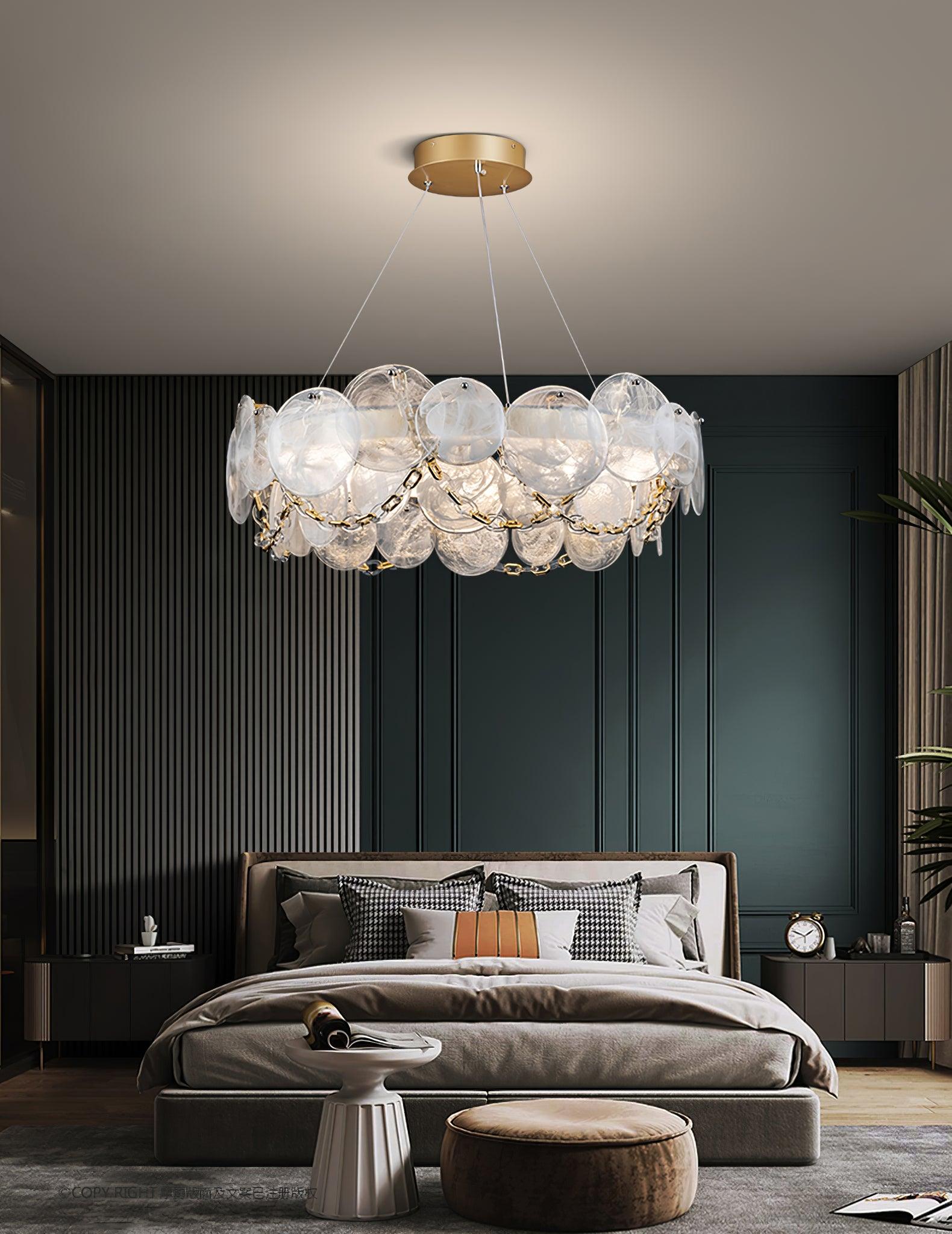 Ruby Luxury Glass Chandelier-Neutral Decor