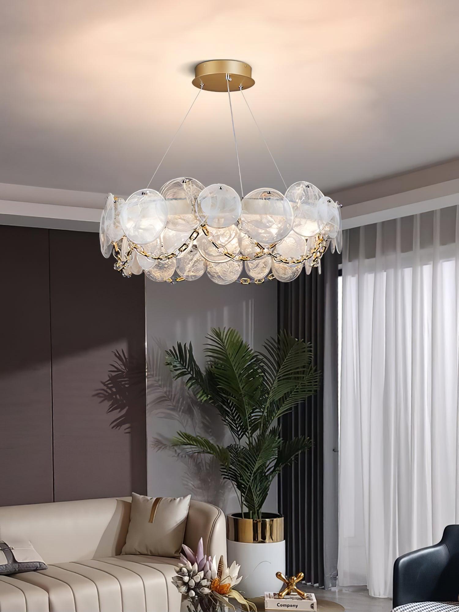 Ruby Luxury Glass Chandelier-Neutral Decor
