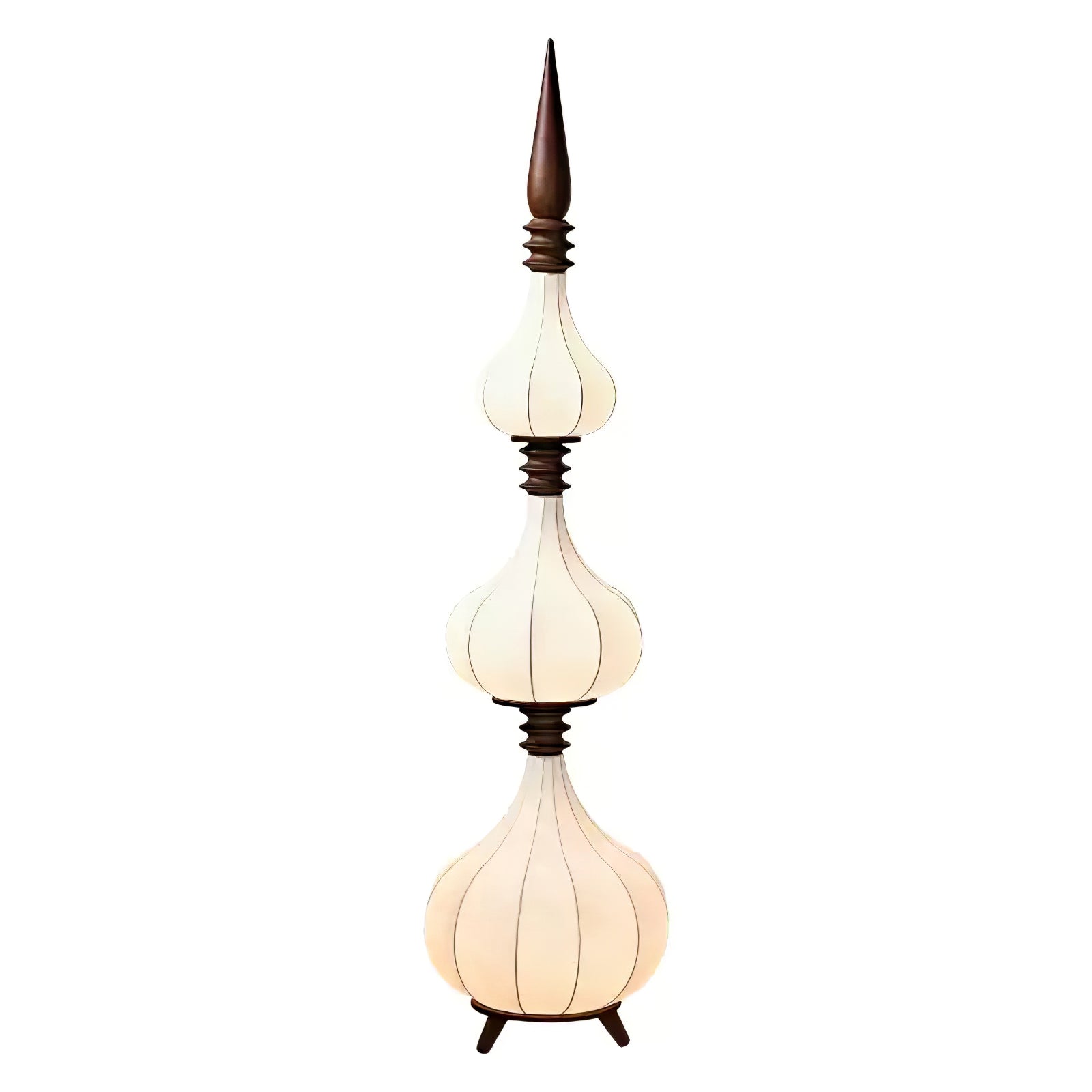Cetalyra Tiered Gourd Floor Lamp-Neutral Decor