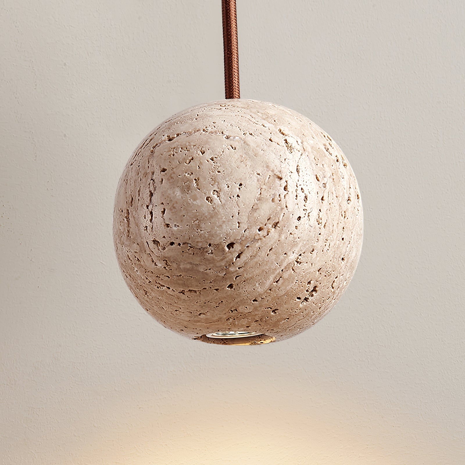 Trio Travertine Pendant Light-Neutral Decor