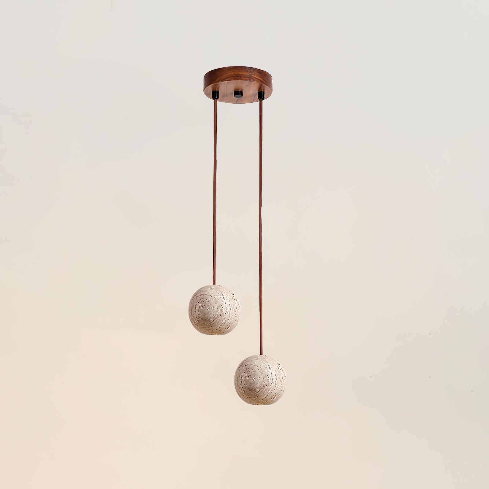 Trio Travertine Pendant Light-Neutral Decor