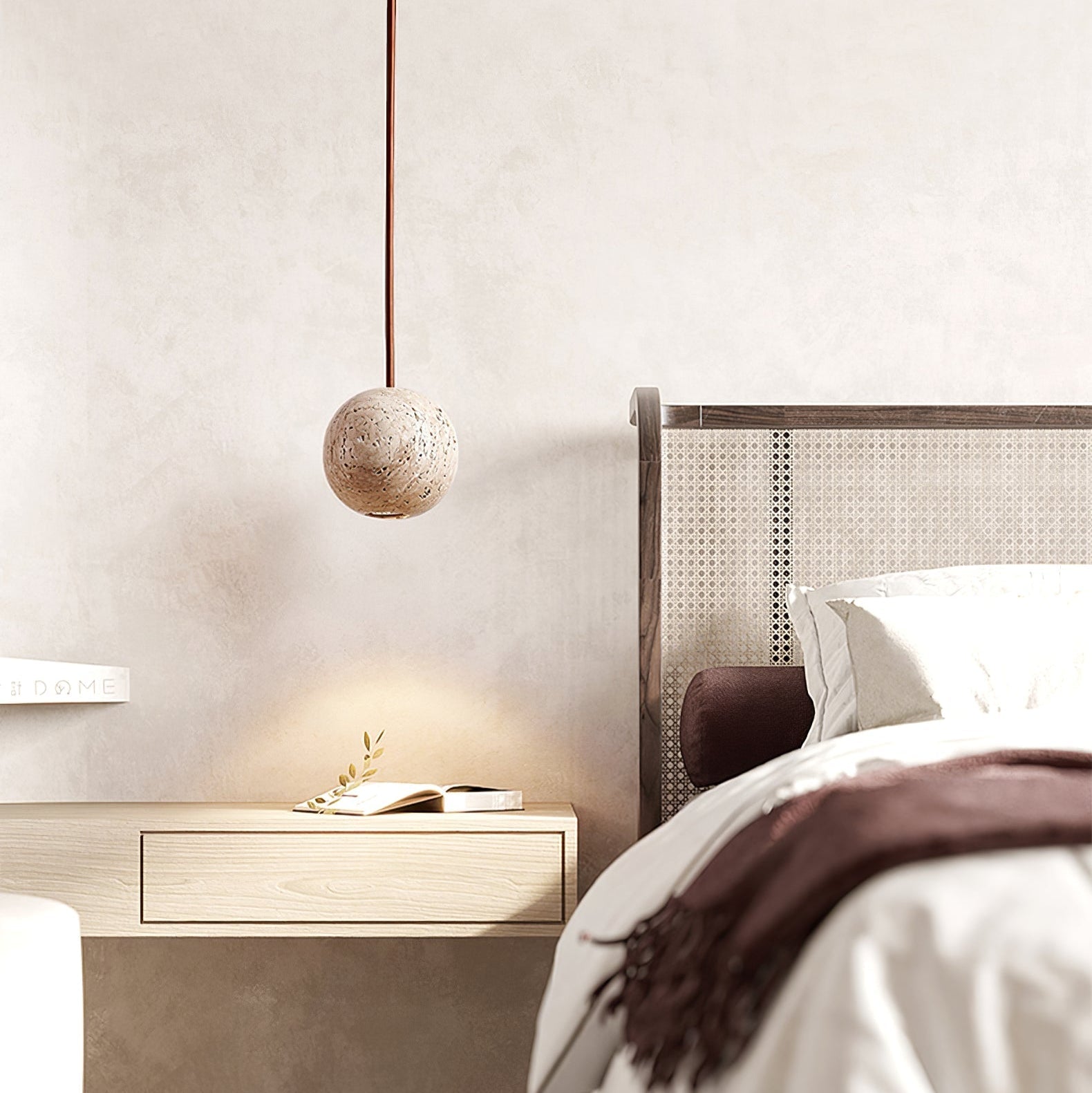 Trio Travertine Pendant Light-Neutral Decor