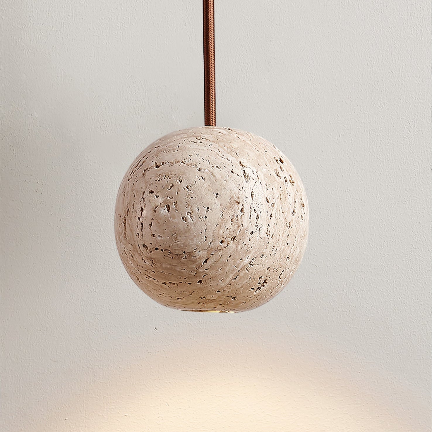 Trio Travertine Pendant Light-Neutral Decor
