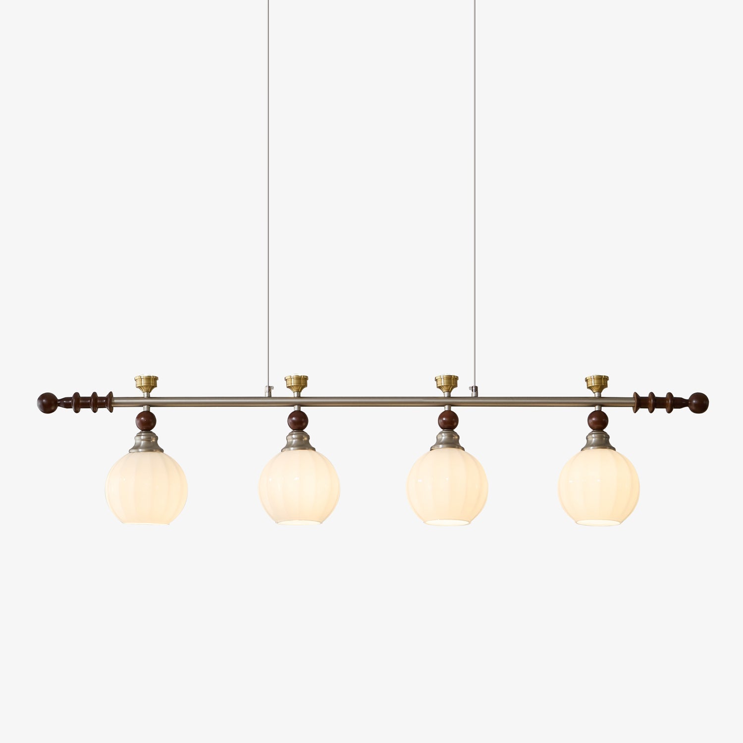 Otheia Elegance Vintage Linear Wood Pendant Lamp-Neutral Decor