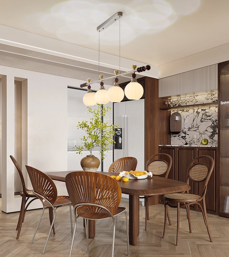 Otheia Elegance Vintage Linear Wood Pendant Lamp-Neutral Decor