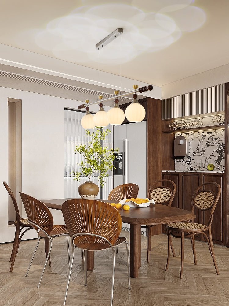 Otheia Elegance Vintage Linear Wood Pendant Lamp-Neutral Decor