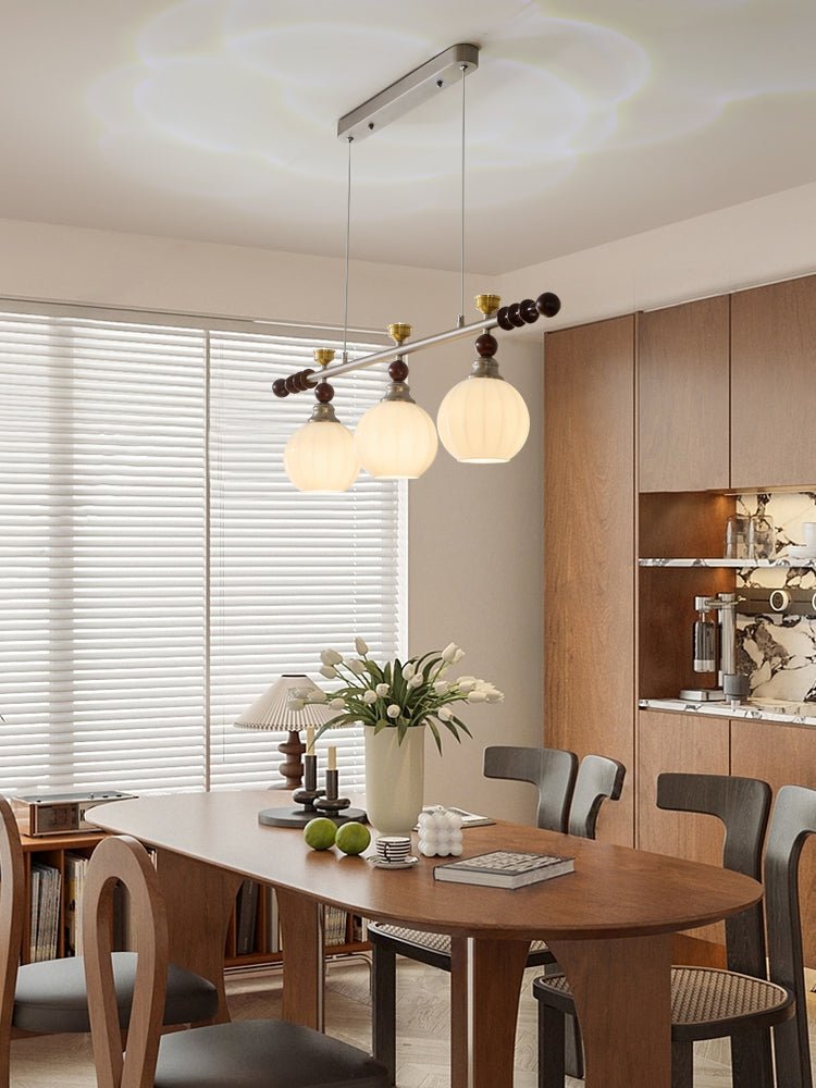 Otheia Elegance Vintage Linear Wood Pendant Lamp-Neutral Decor