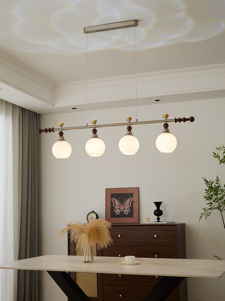 Otheia Elegance Vintage Linear Wood Pendant Lamp-Neutral Decor