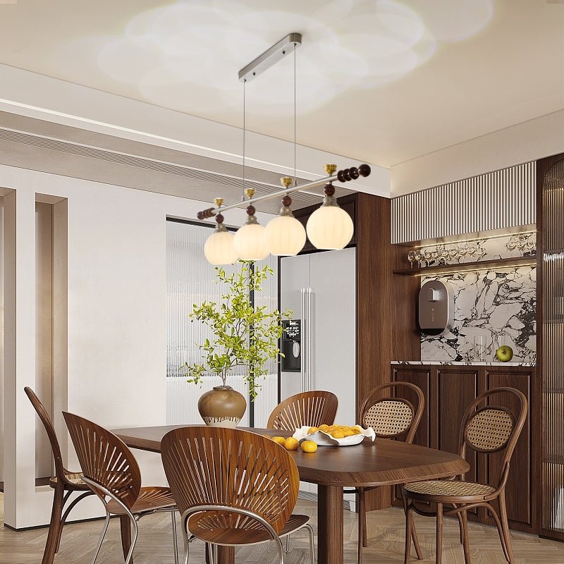 Otheia Elegance Vintage Linear Wood Pendant Lamp-Neutral Decor
