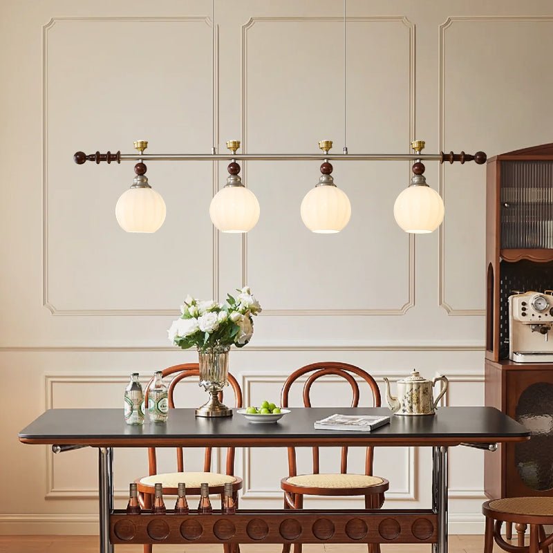 Otheia Elegance Vintage Linear Wood Pendant Lamp-Neutral Decor