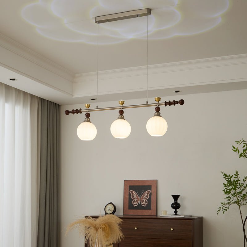 Otheia Elegance Vintage Linear Wood Pendant Lamp-Neutral Decor