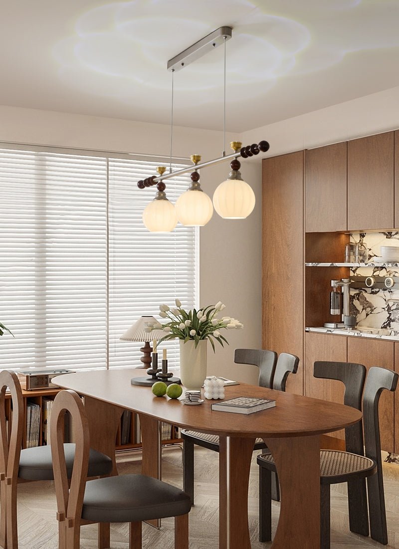 Otheia Elegance Vintage Linear Wood Pendant Lamp-Neutral Decor