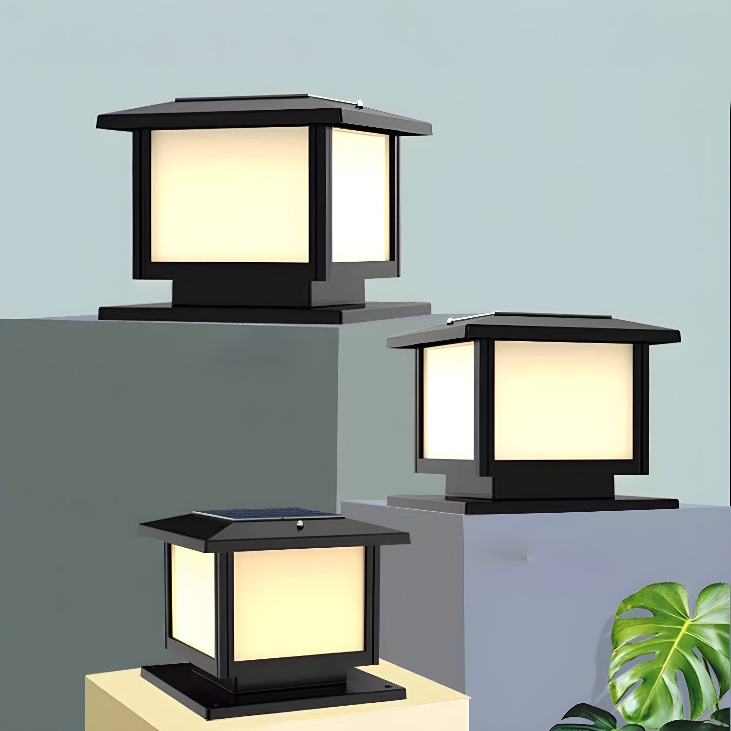 Ray Pavilion-style Square Solar Outdoor Light-Neutral Decor