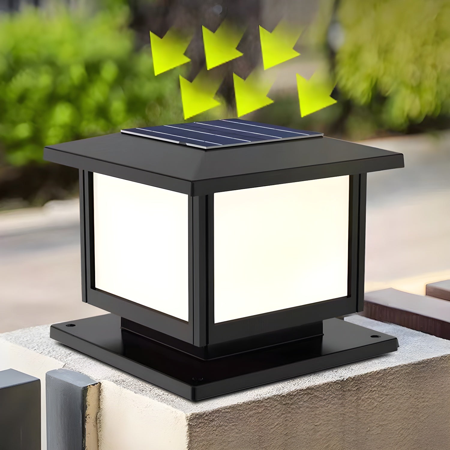 Ray Pavilion-style Square Solar Outdoor Light-Neutral Decor