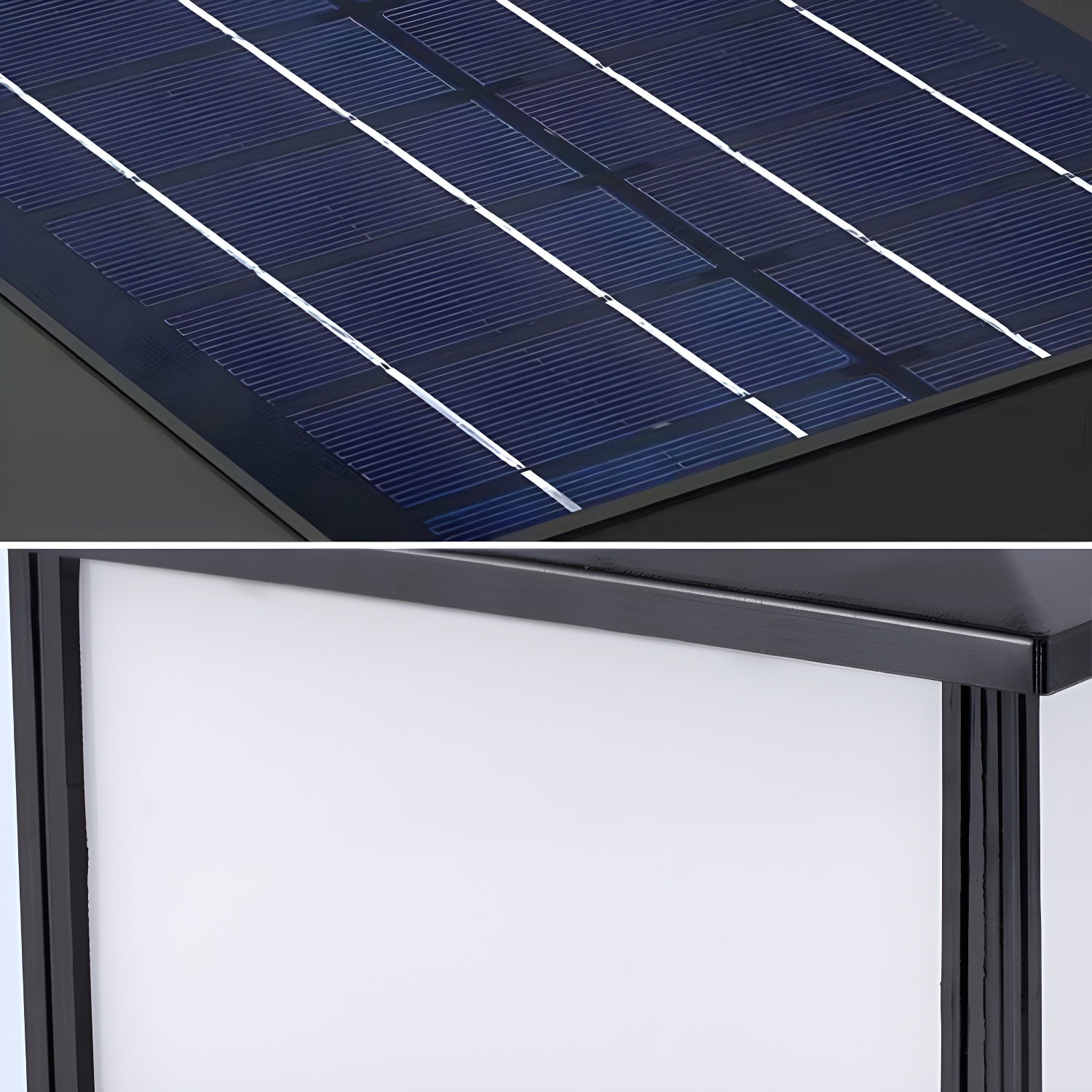 Ray Pavilion-style Square Solar Outdoor Light-Neutral Decor