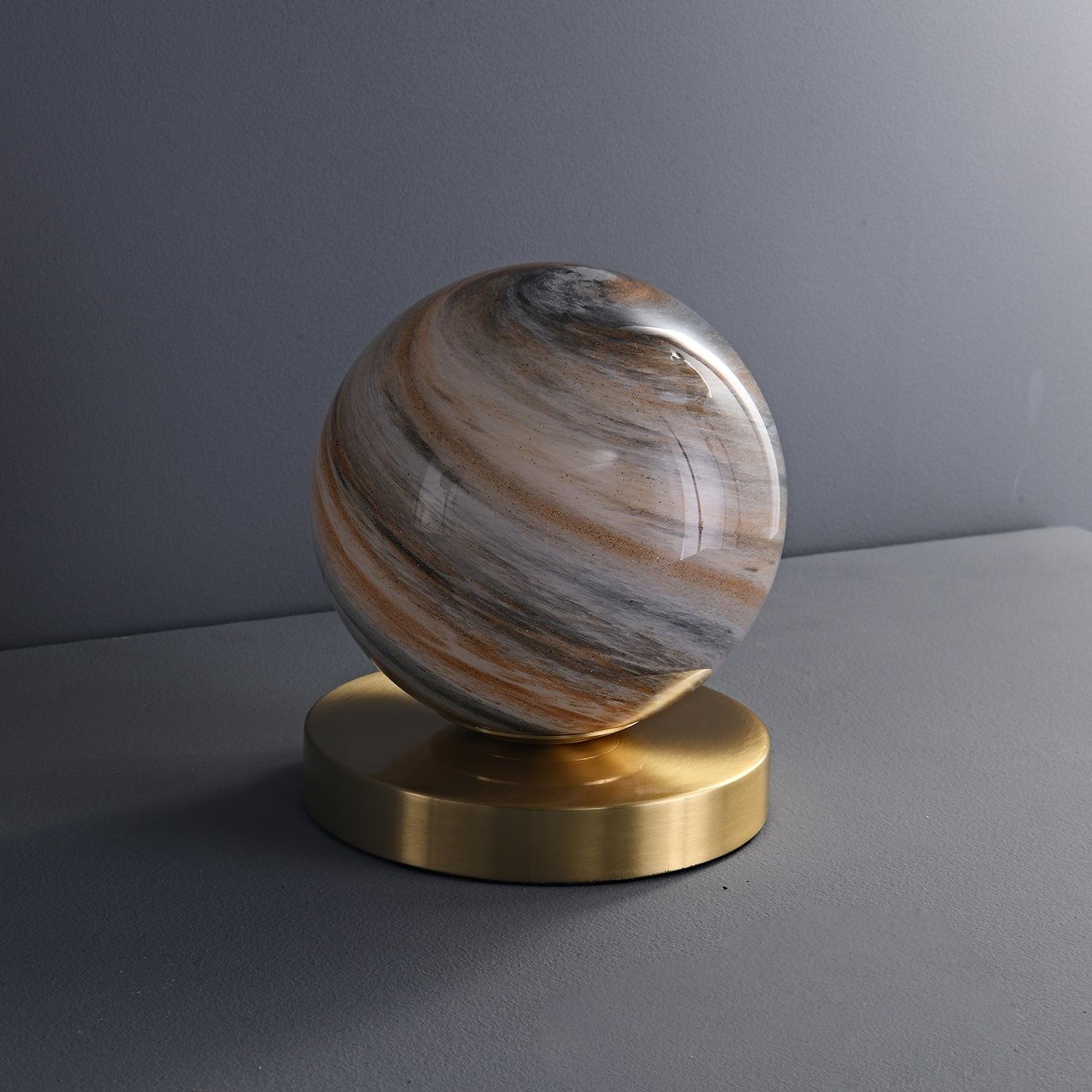 Lumi Contemporary Brass Table Lamp-Neutral Decor