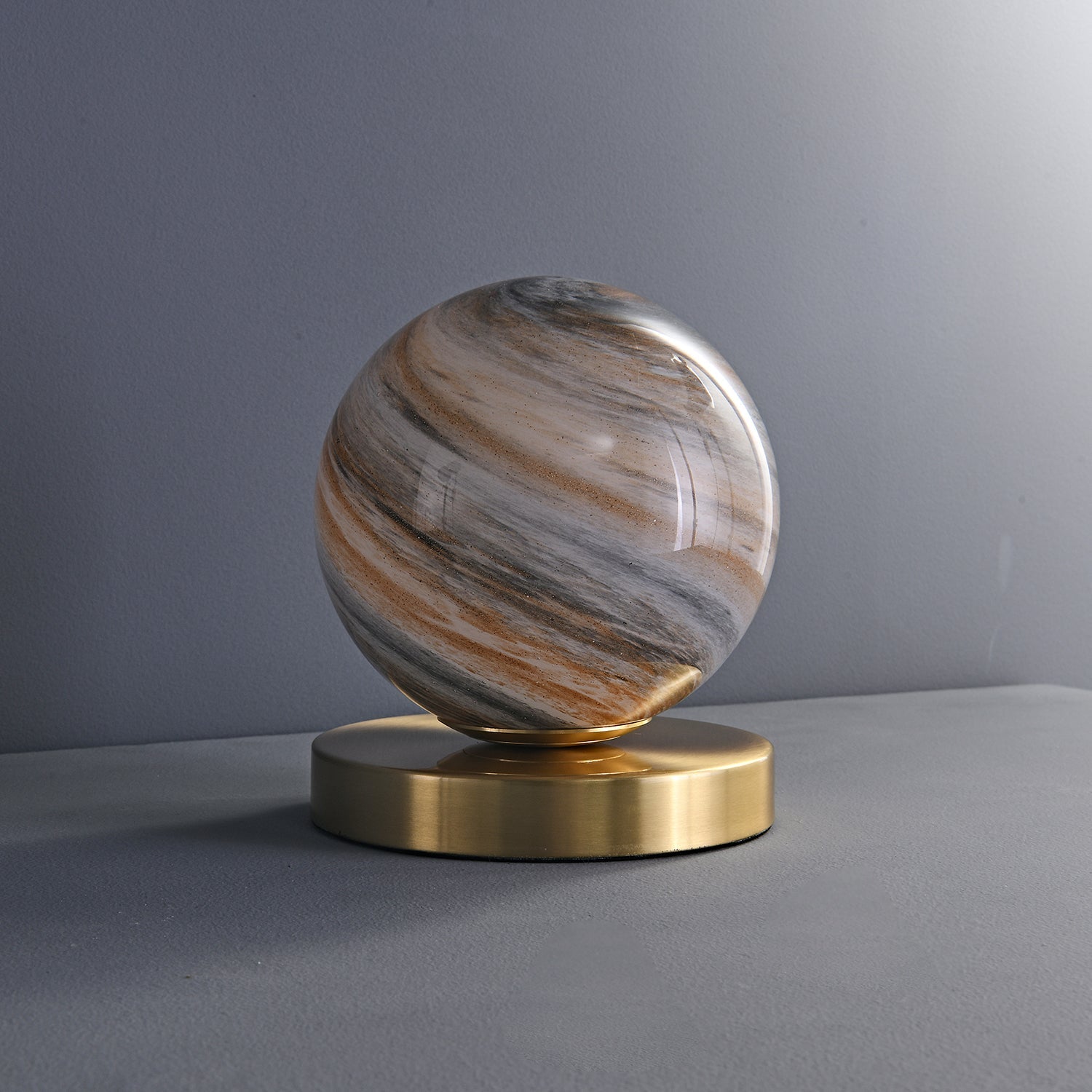 Lumi Contemporary Brass Table Lamp-Neutral Decor