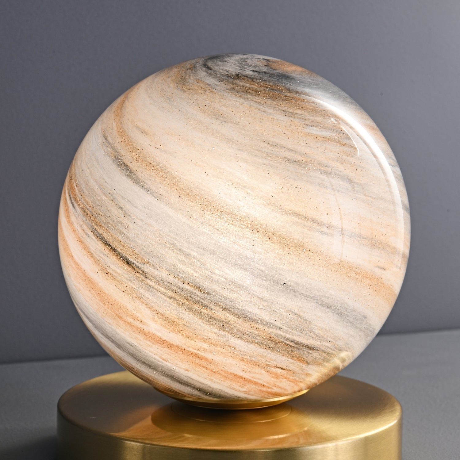 Lumi Contemporary Brass Table Lamp-Neutral Decor