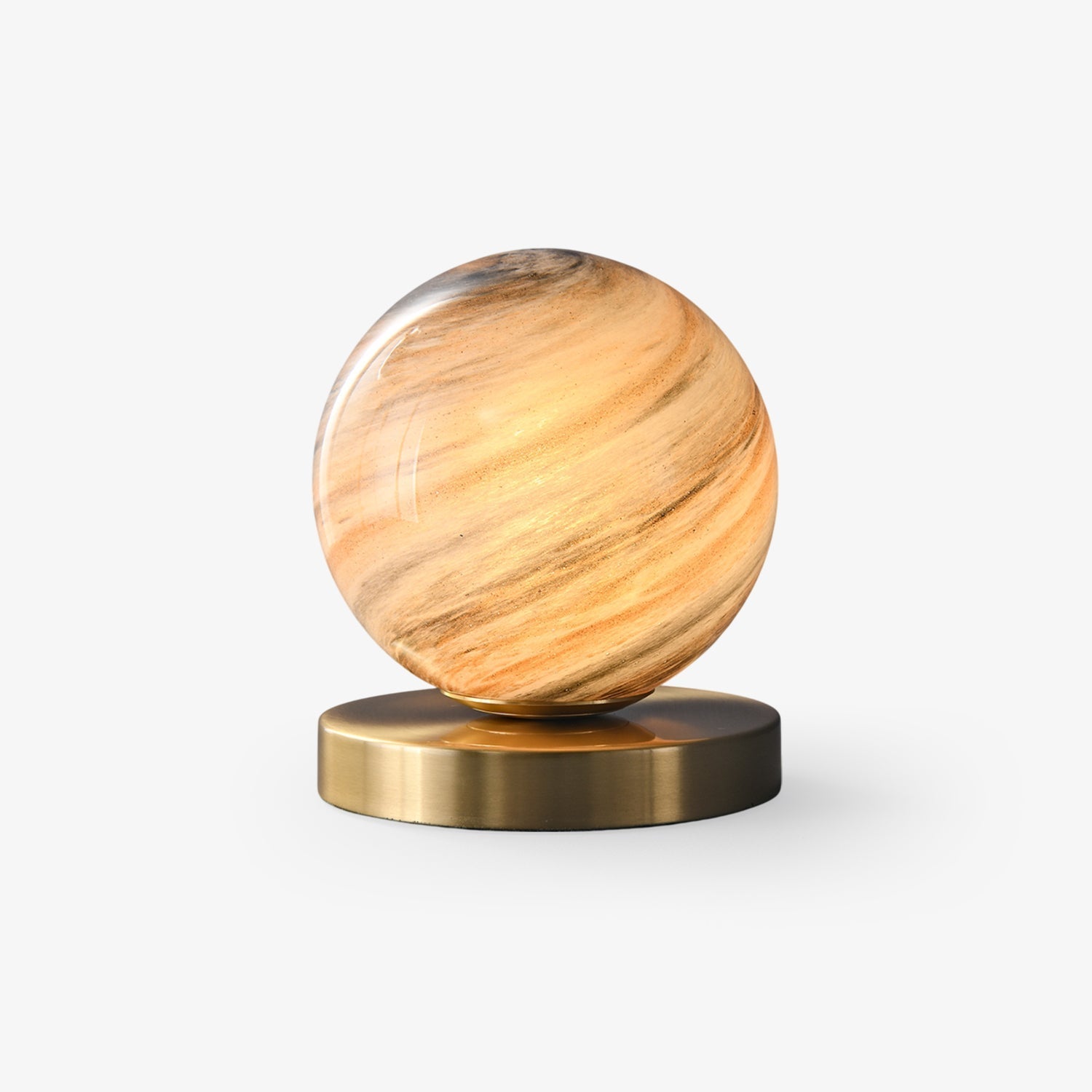 Lumi Contemporary Brass Table Lamp-Neutral Decor