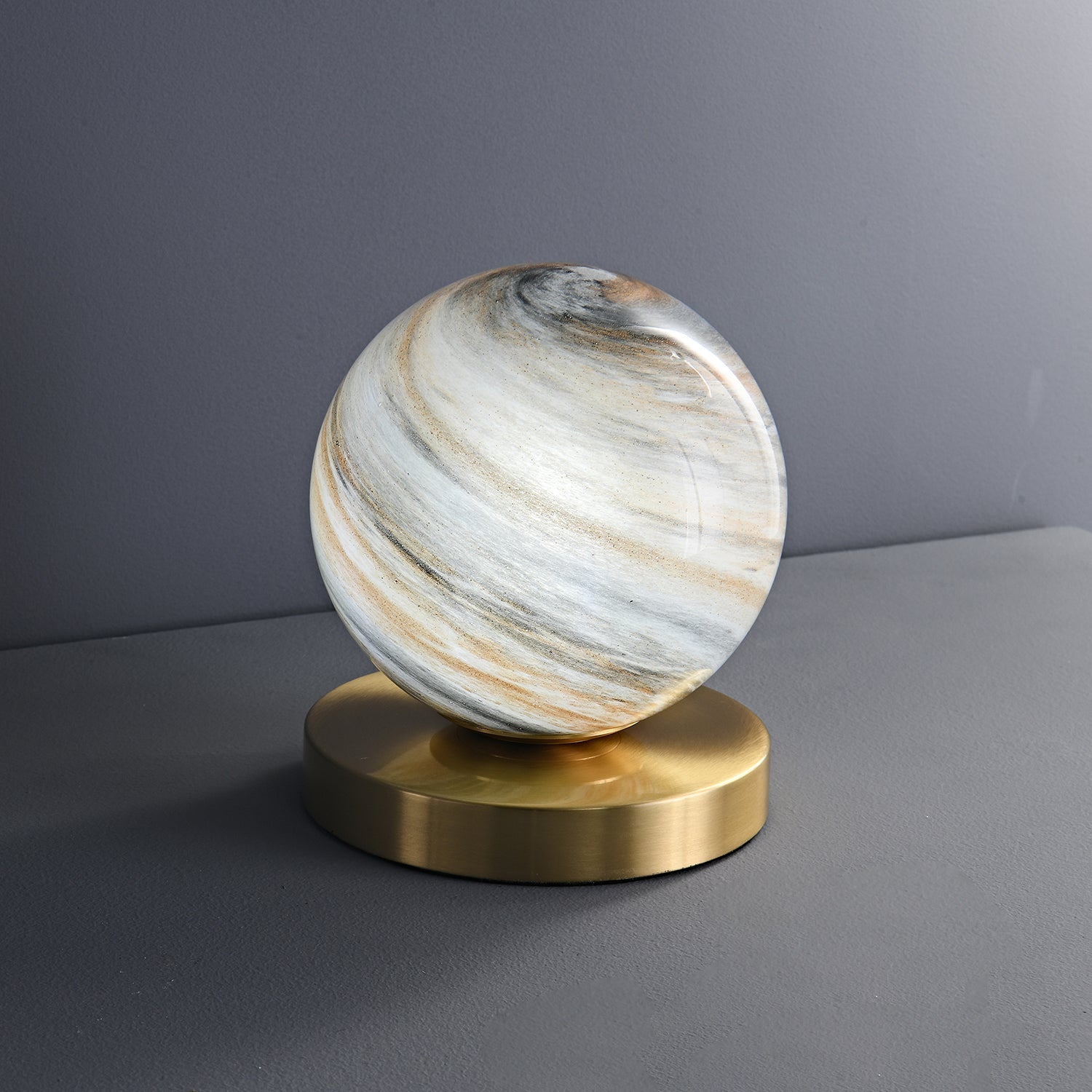Lumi Contemporary Brass Table Lamp-Neutral Decor