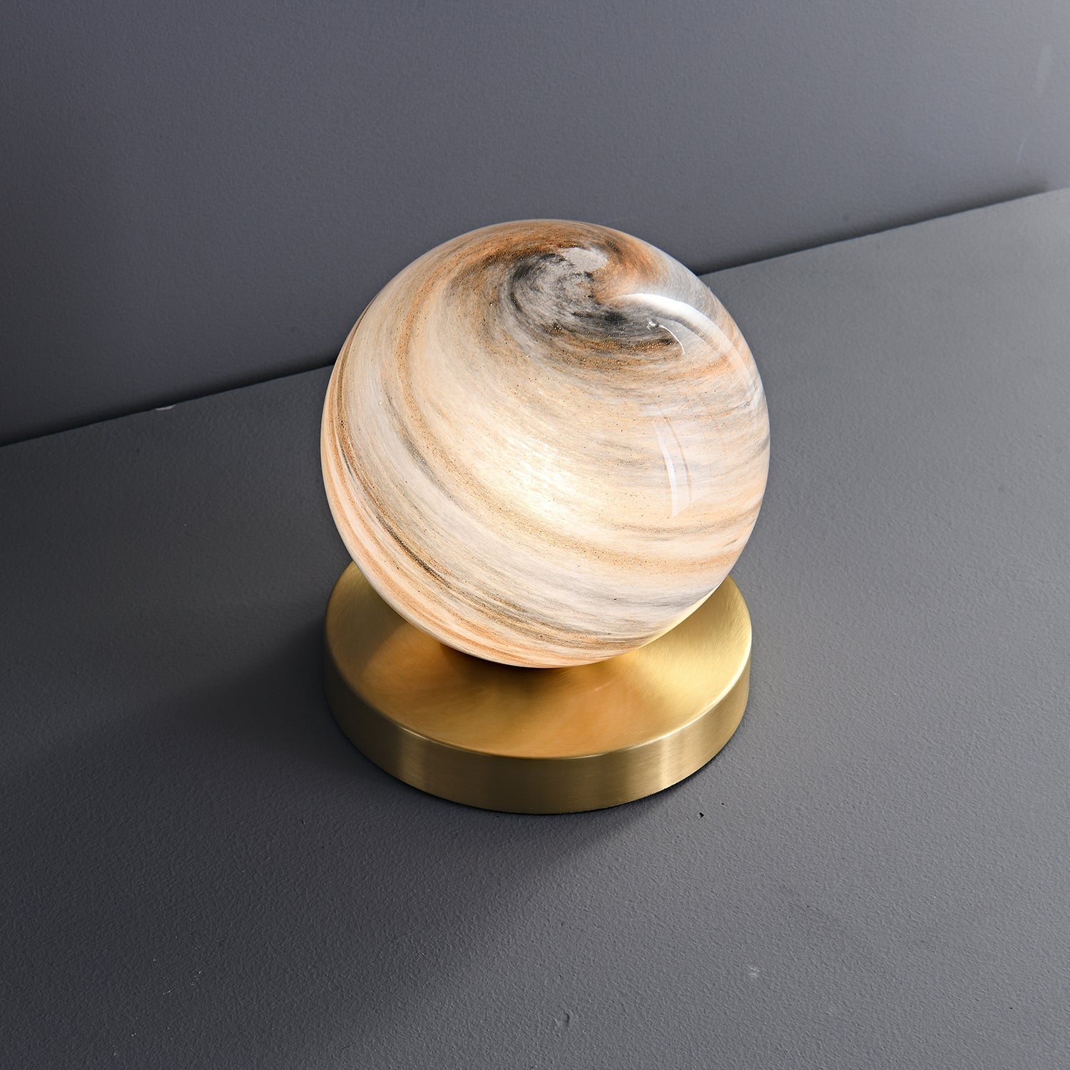 Lumi Contemporary Brass Table Lamp-Neutral Decor