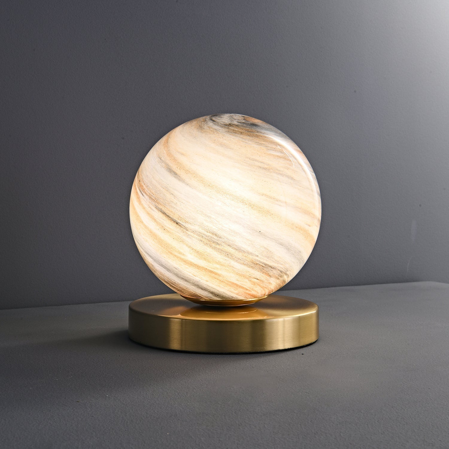 Lumi Contemporary Brass Table Lamp-Neutral Decor