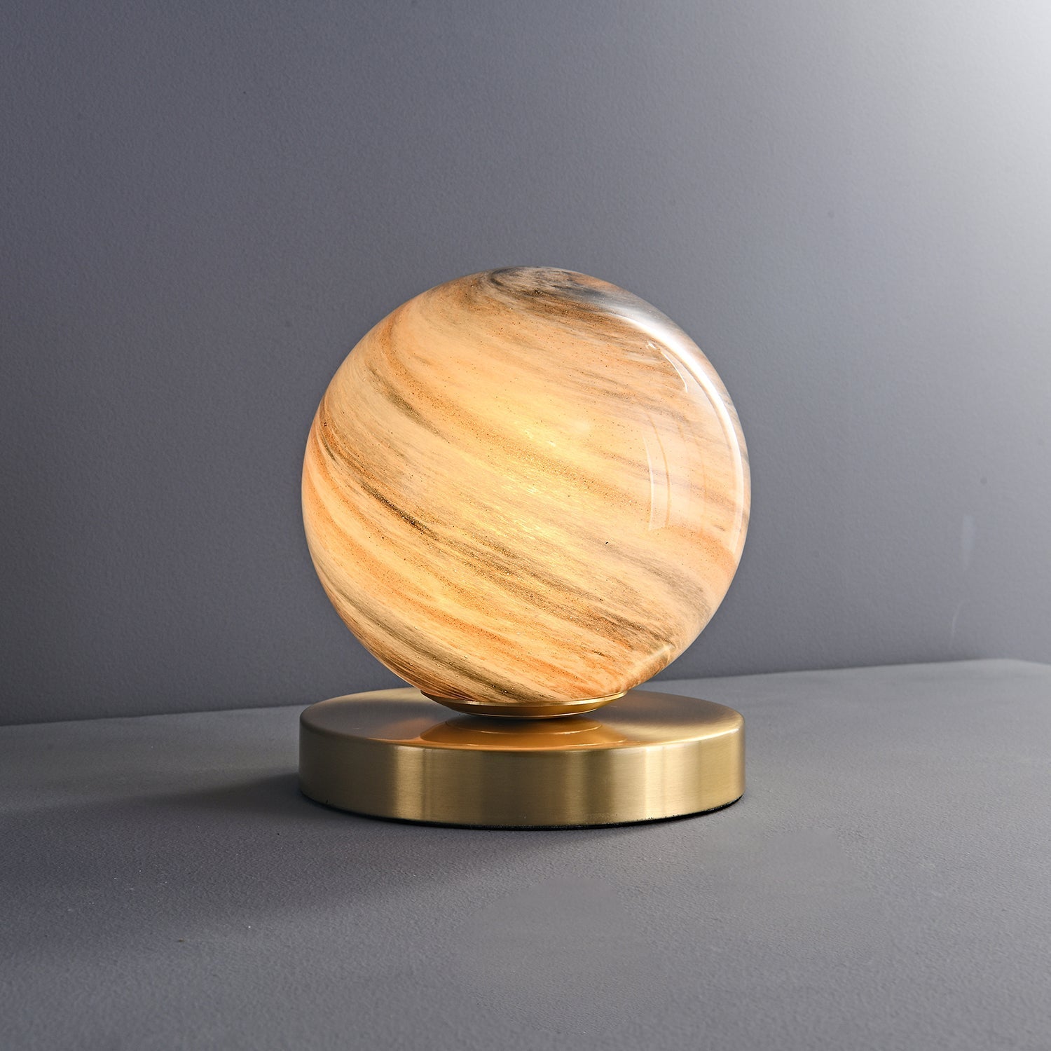 Lumi Contemporary Brass Table Lamp-Neutral Decor
