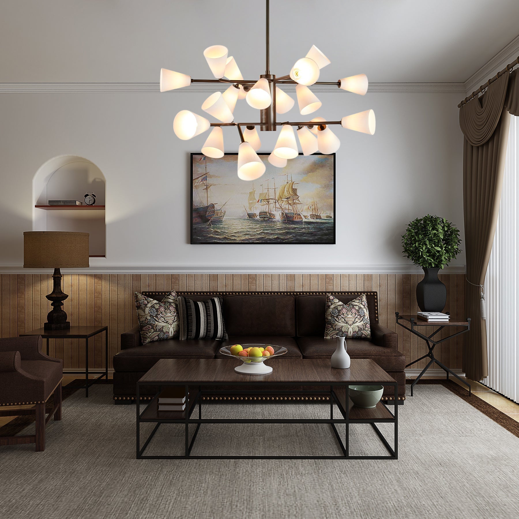 Lily Luxury Chandelier-Neutral Decor