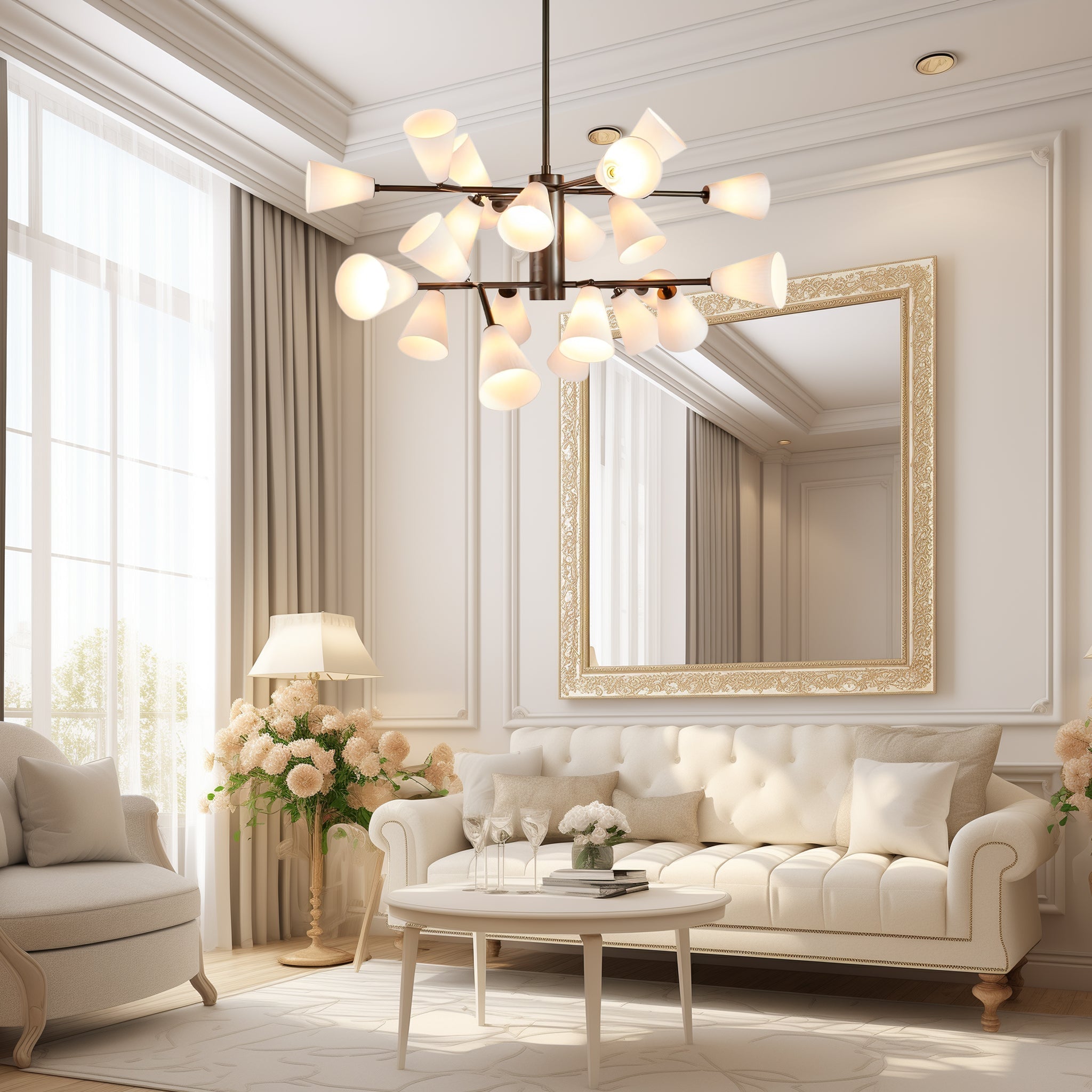 Lily Luxury Chandelier-Neutral Decor