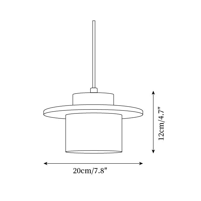 Ritta Pendant Light Travertine Cylinder   Disc Wood