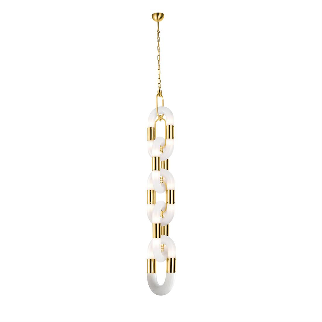 Pendant Light Chain Link Modern Stainless Steel Hanging Lamp