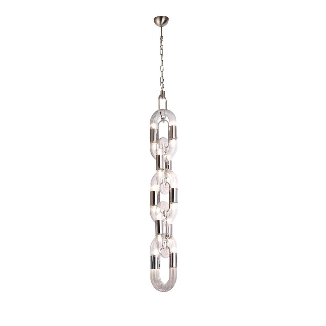 Pendant Light Chain Link Modern Stainless Steel Hanging Lamp