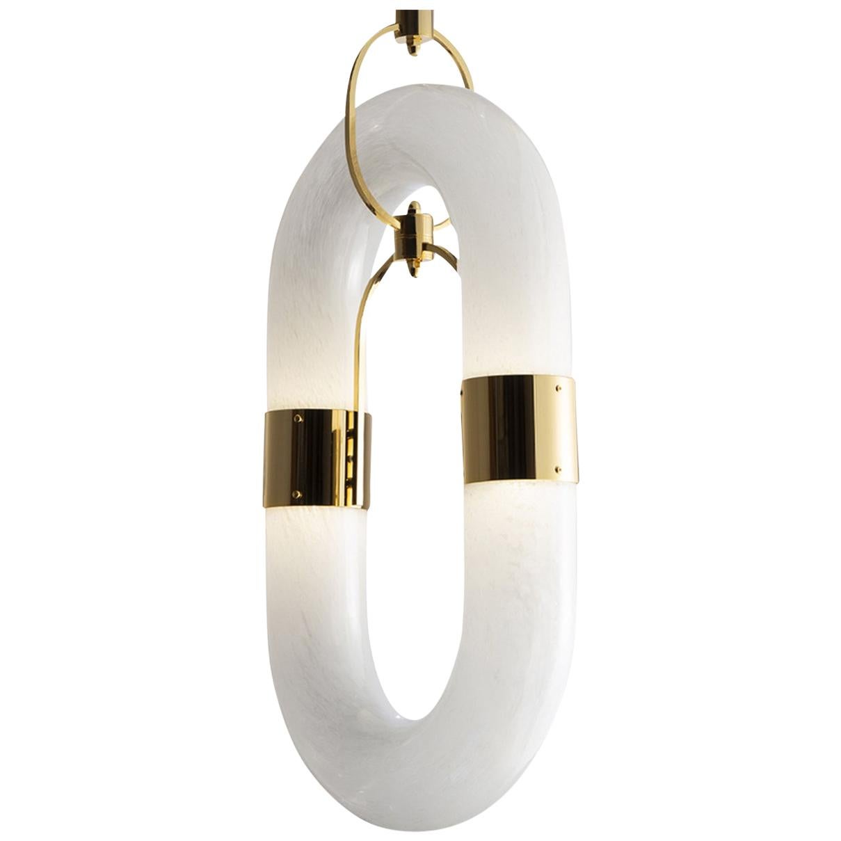 Pendant Light Chain Link Modern Stainless Steel Hanging Lamp