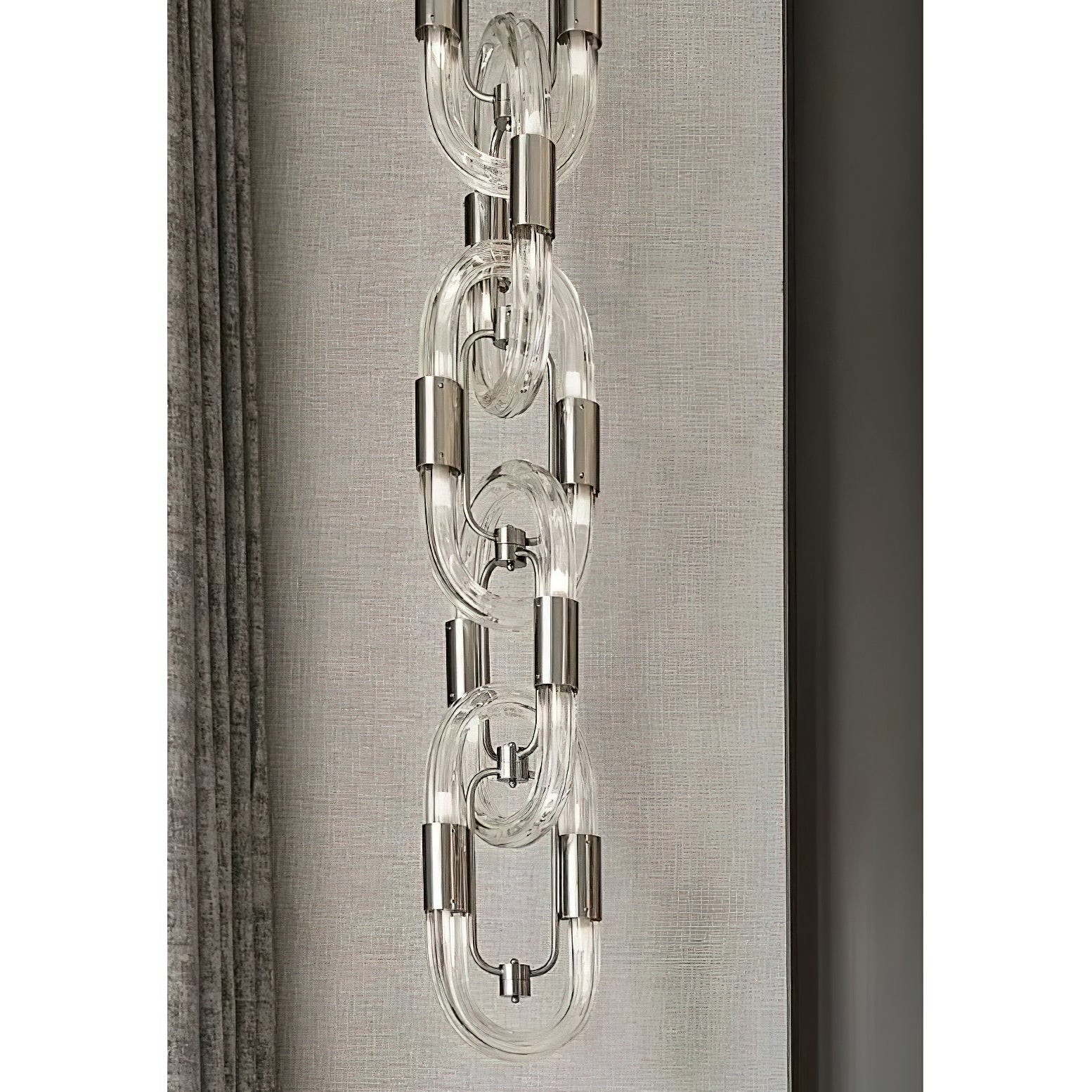 Pendant Light Chain Link Modern Stainless Steel Hanging Lamp