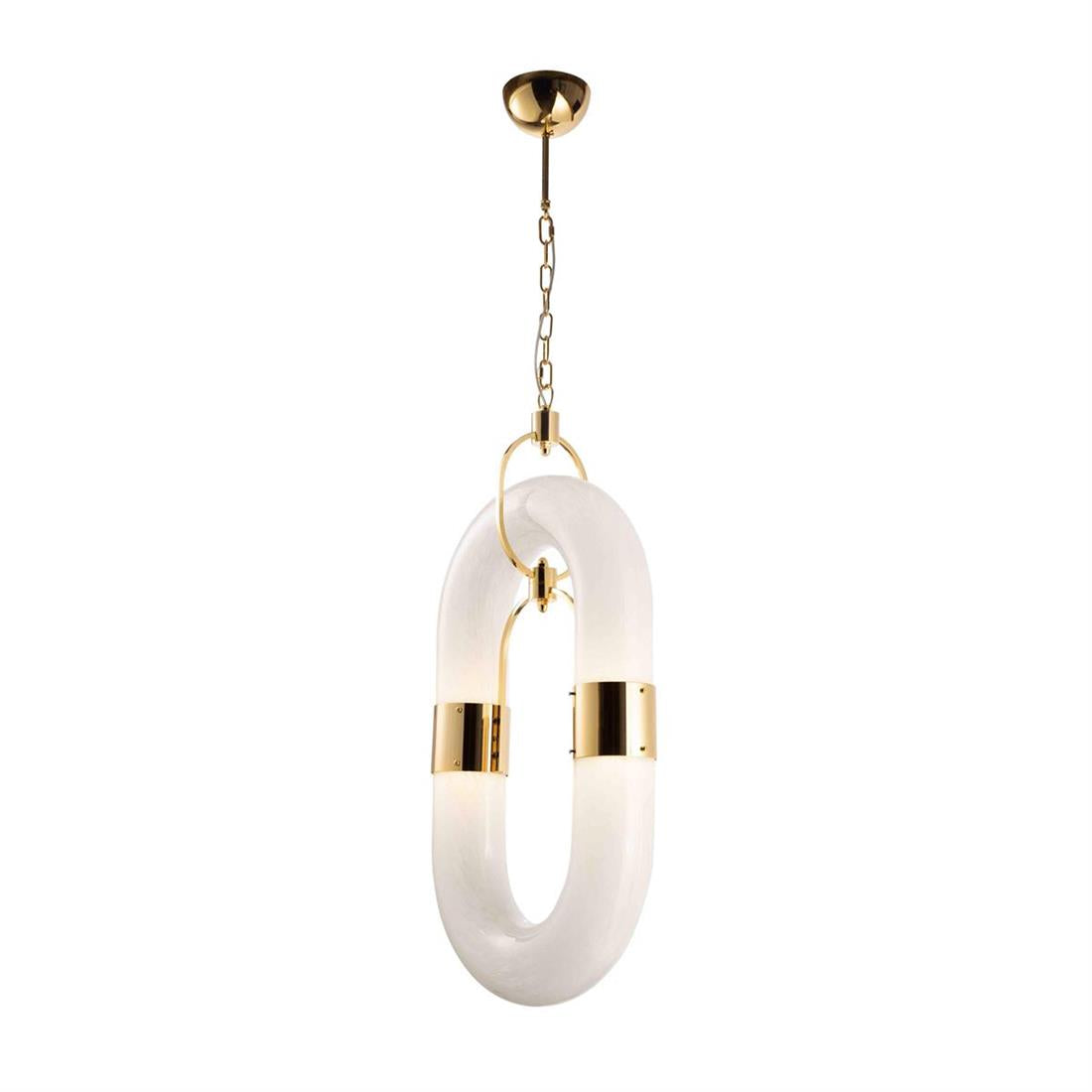 Pendant Light Chain Link Modern Stainless Steel Hanging Lamp