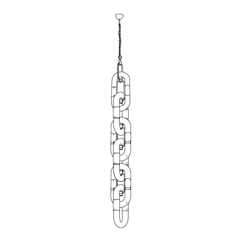 Pendant Light Chain Link Modern Stainless Steel Hanging Lamp