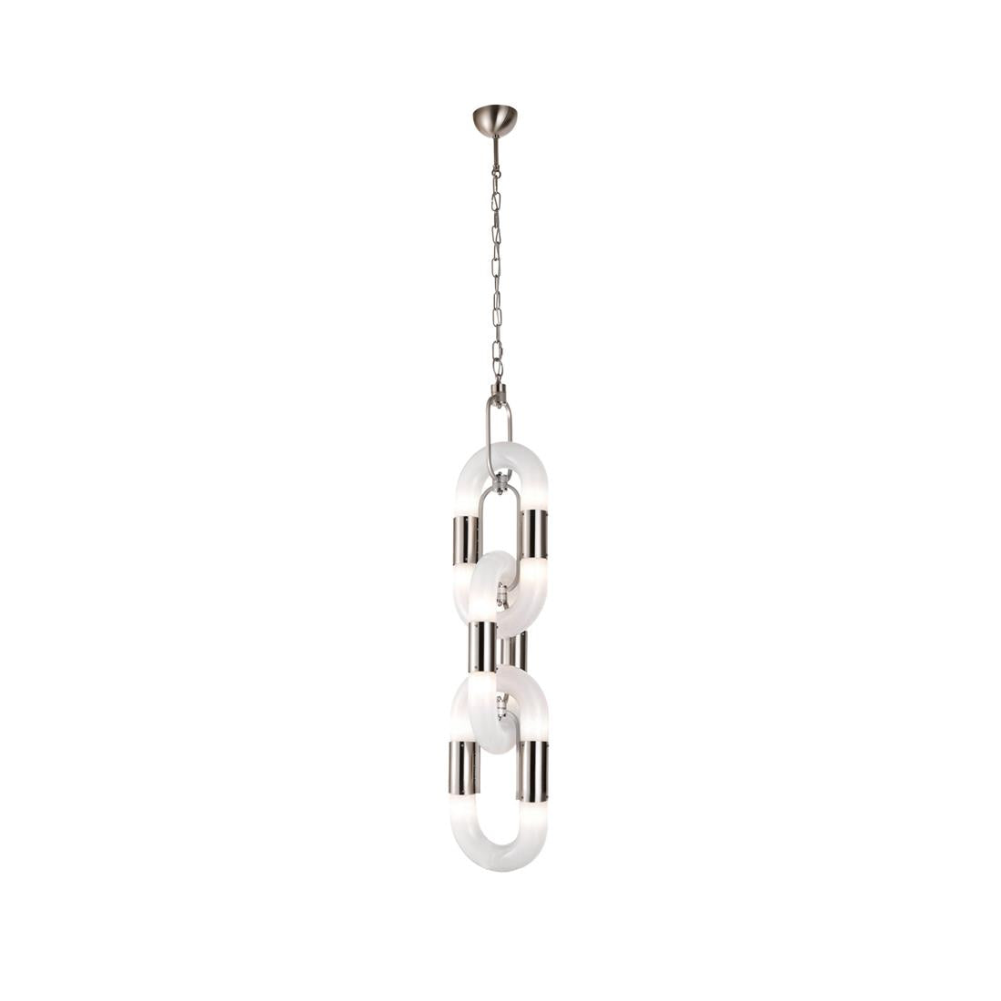 Pendant Light Chain Link Modern Stainless Steel Hanging Lamp