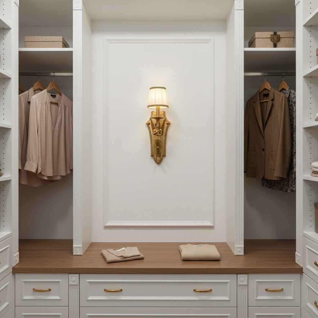 A pair of Caterina Wall Lamps in a bedroom.