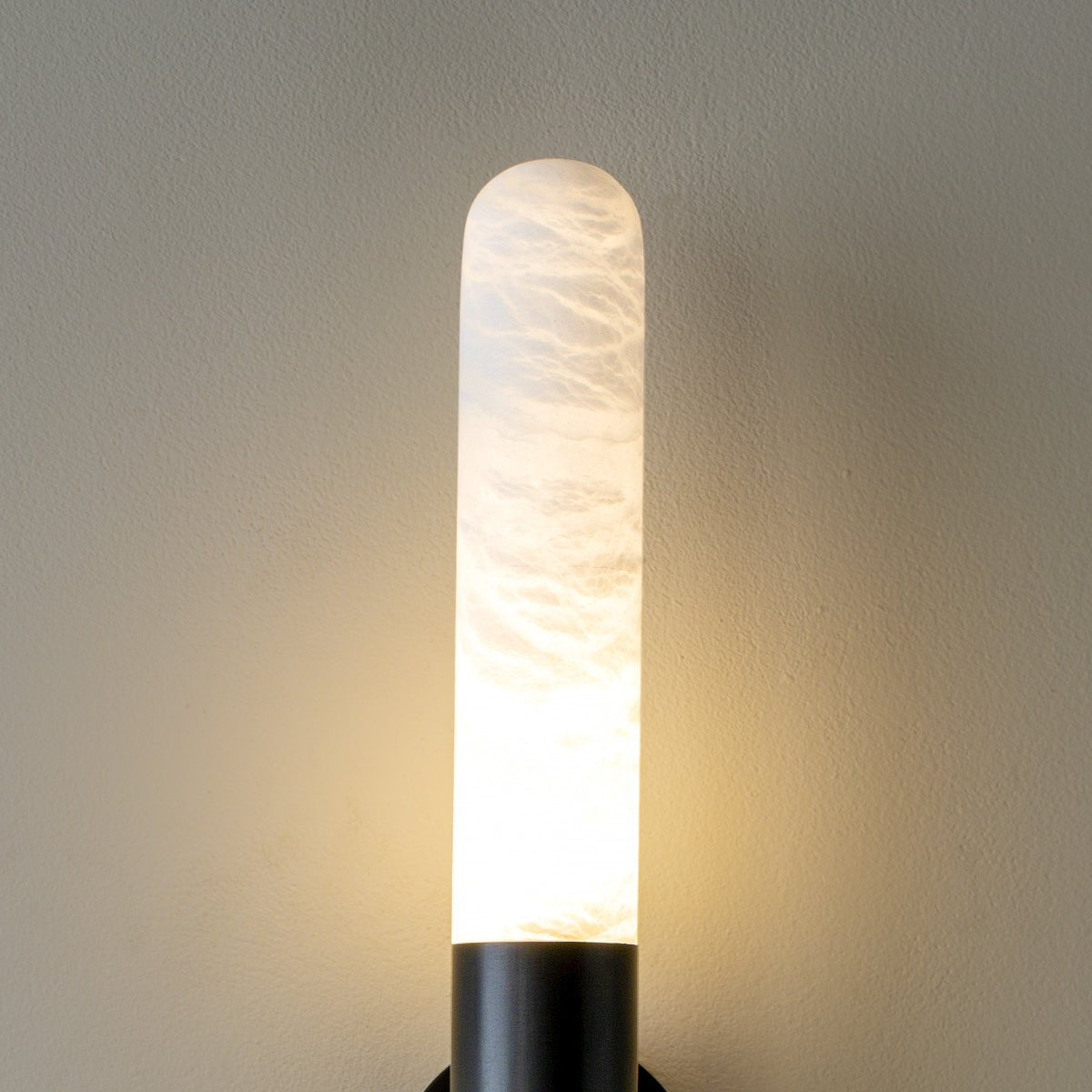 Evtalos Cylinder Alabaster Wall Light-Neutral Decor